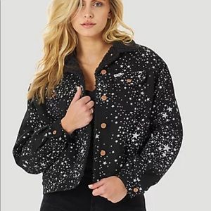 Star Printed Shearling Bomber